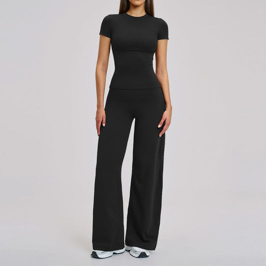 Casual High-Waisted Tight-Fit Sports Fitness Set