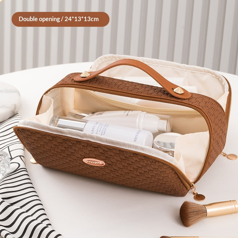 Portable Hard-Shell Toiletry And Makeup Bag For Travel