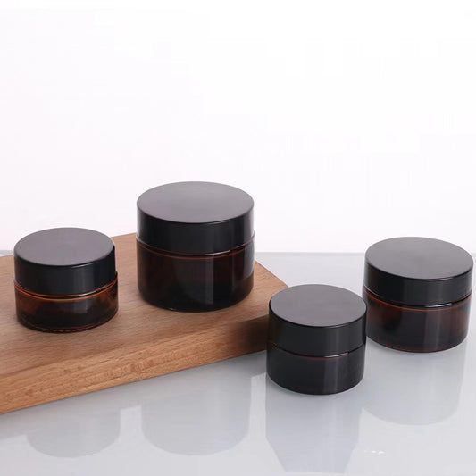 Amber Glass Cream Jar For Light-sensitive Products