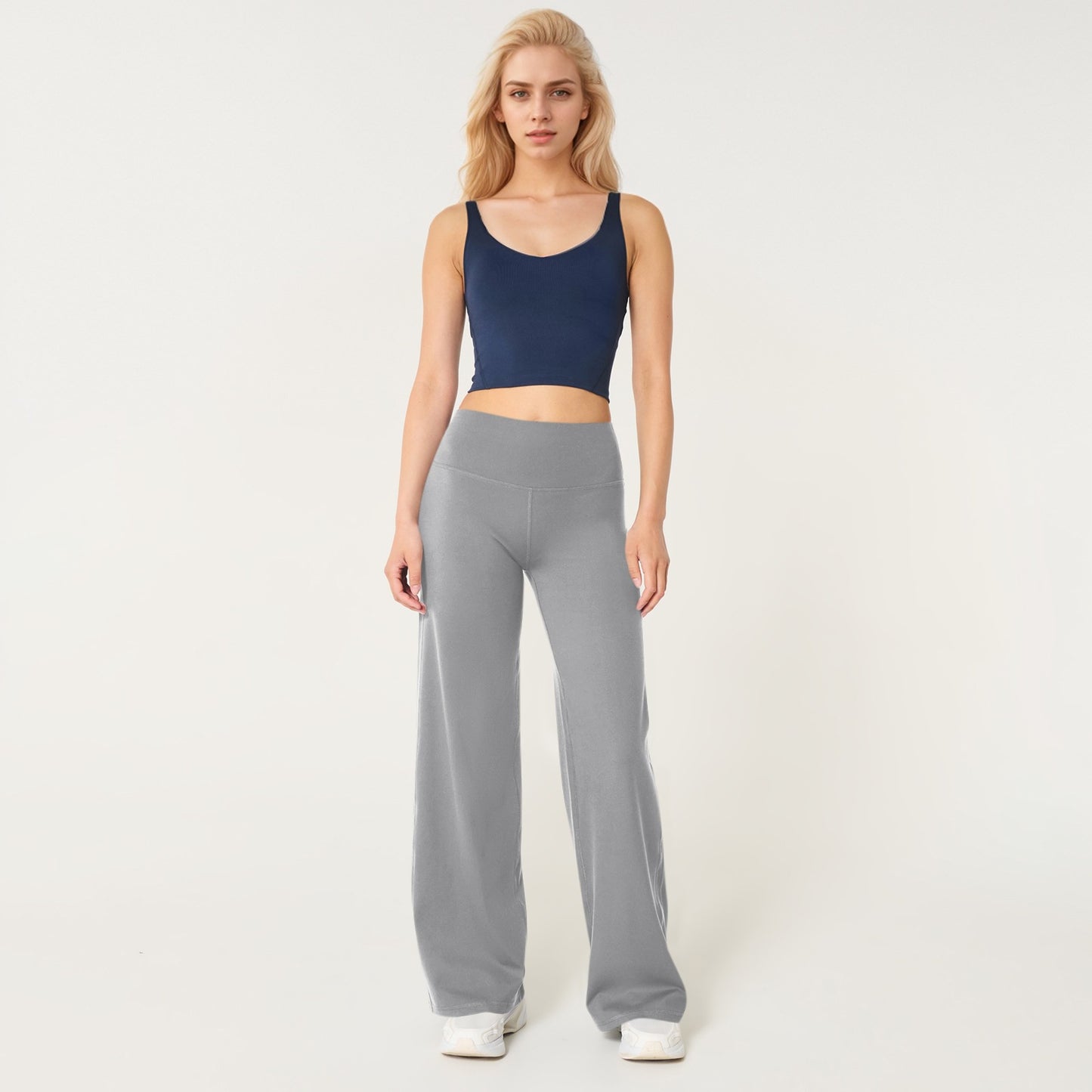 Women's High-Waist Loose Yoga Pants - Wide-Leg Fitness Leggings for Sports and Casual Wear