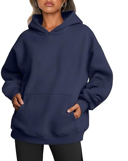 2026 New Arrival Womens Solid Color HoodieFashion Loose Casual Athletic Sweatshirt For Ladies