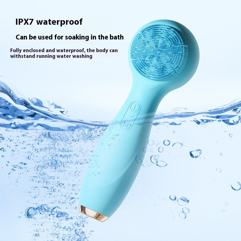 New Silicone Hot And Cold Rotating Portable Cleaning Waterproof Electric Face Washing Beauty Instrument