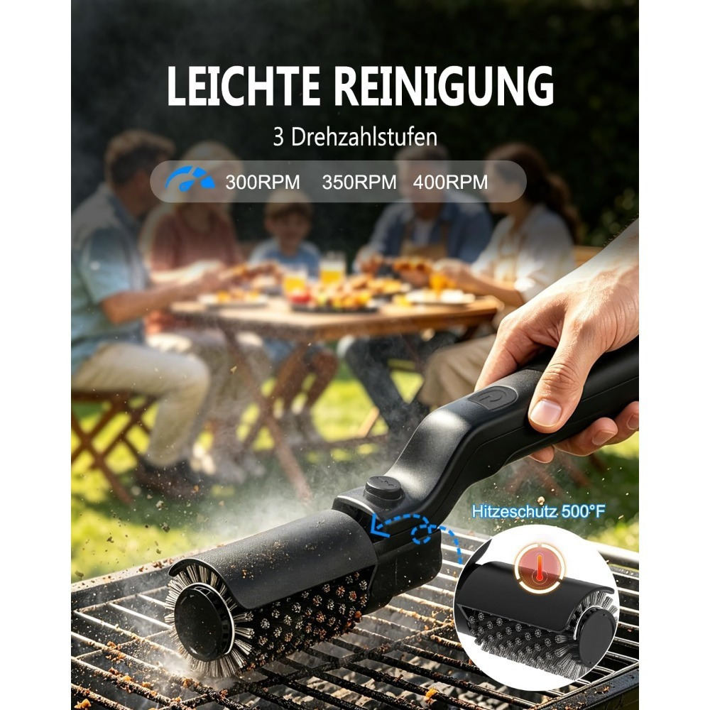 Grill Brush For Cleaning Grills, Versatile Grill Cleaner With Stainless Steel Bristles, Handy Grill Accessory For Outdoor Cooking And Barbecue Nights