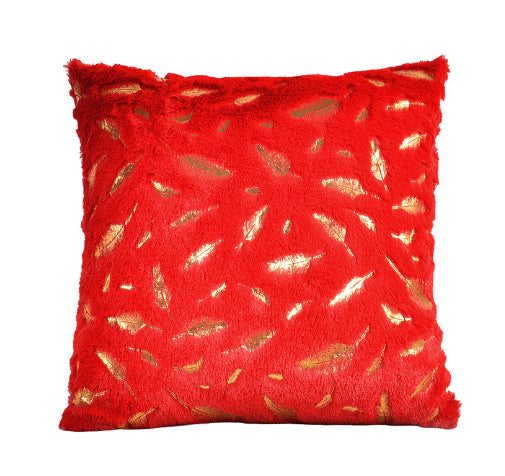 Short-pile Gold-stamped Gift Cushion For The Sofa