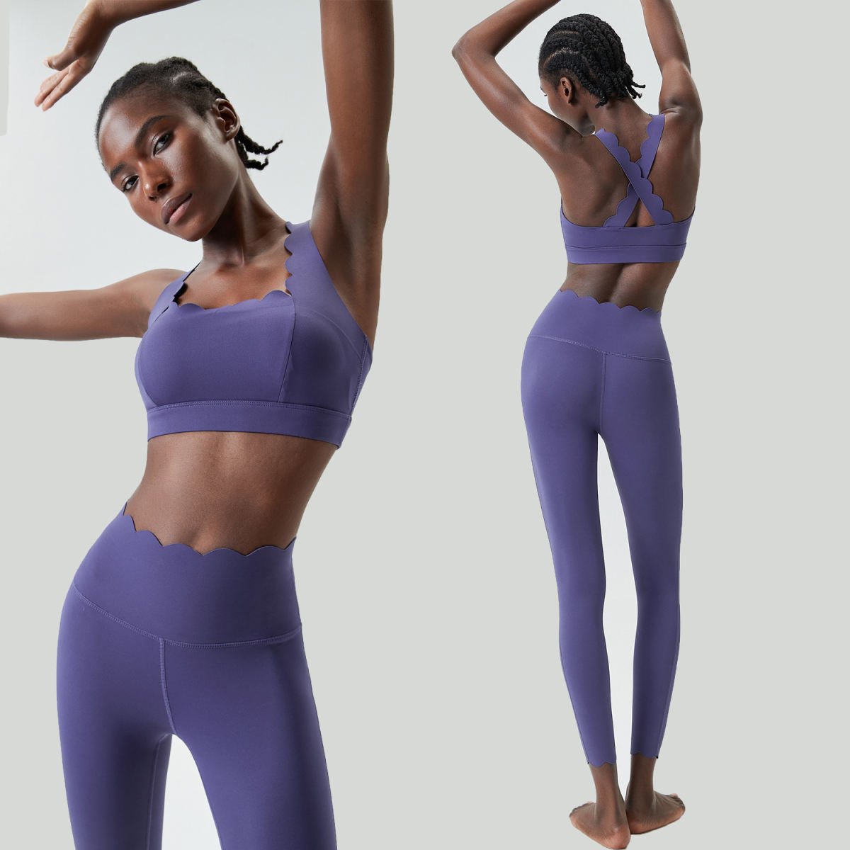 Liquid Glue Small Wave Yoga Clothes Suit Women