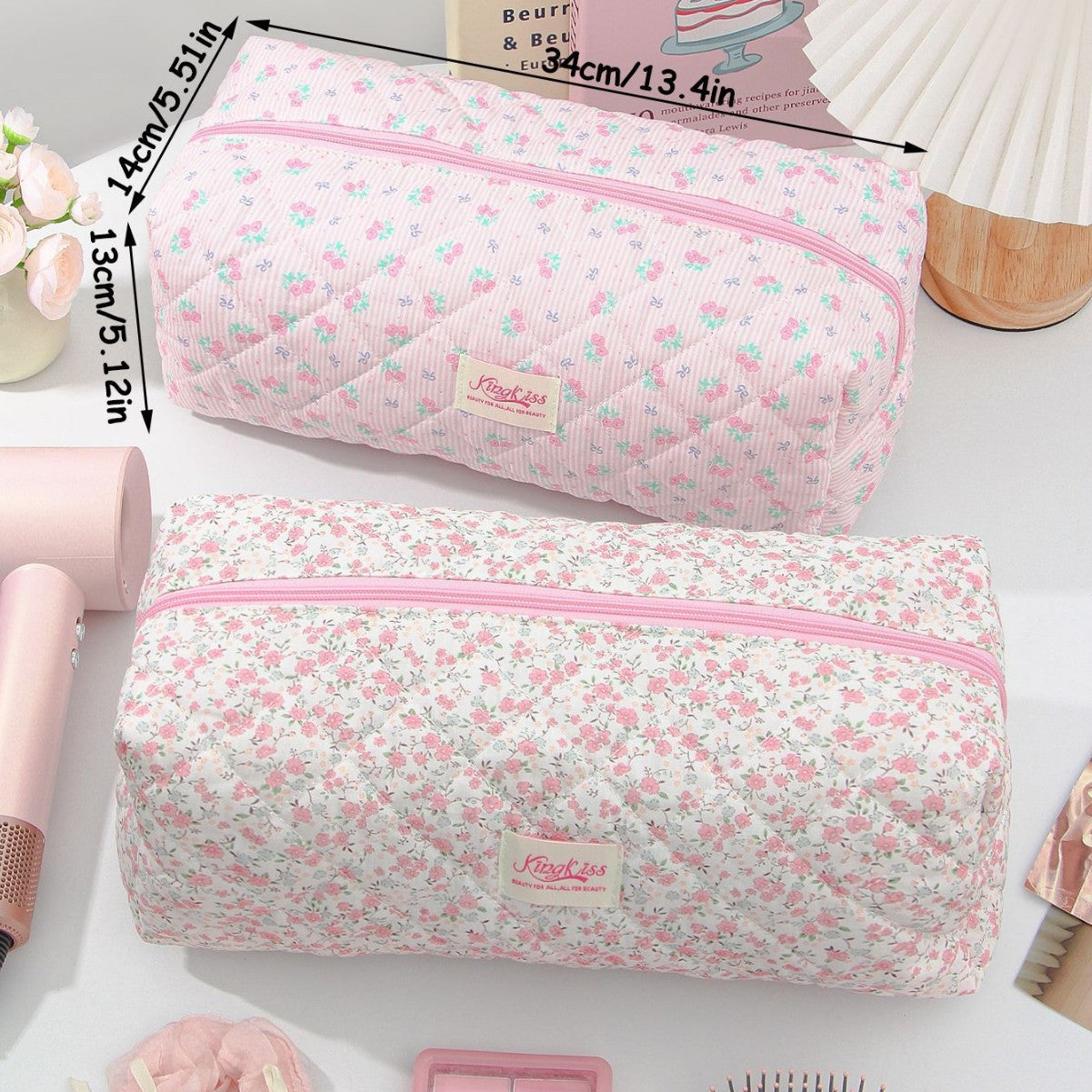 High-Capacity Portable Travel Hair Dryer Storage Bag