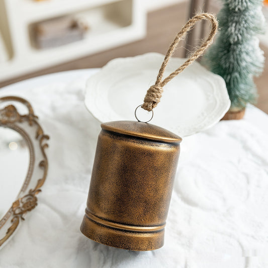 Retro Iron Art Bell Pendant Rattan Garland Accessories