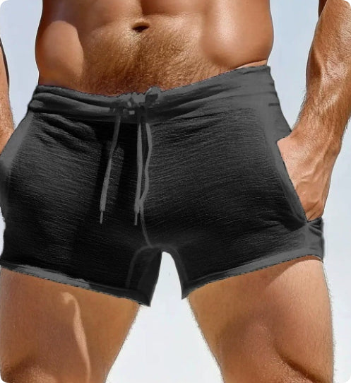 Plus Size Men's Sexy Lacing Home Casual And Comfortable Fitness Shorts