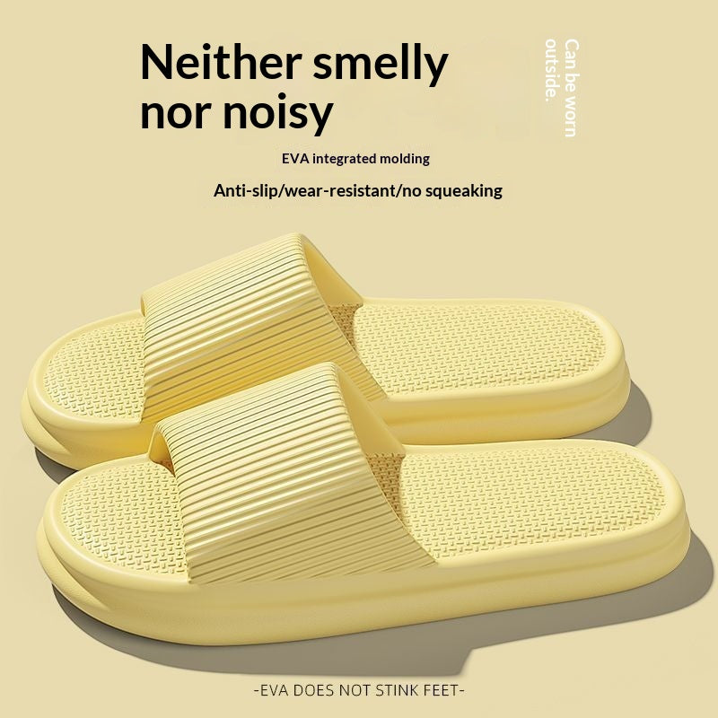 Minimalist Home-use Bathroom Slippers With A Plush Cushioned Feel For Men