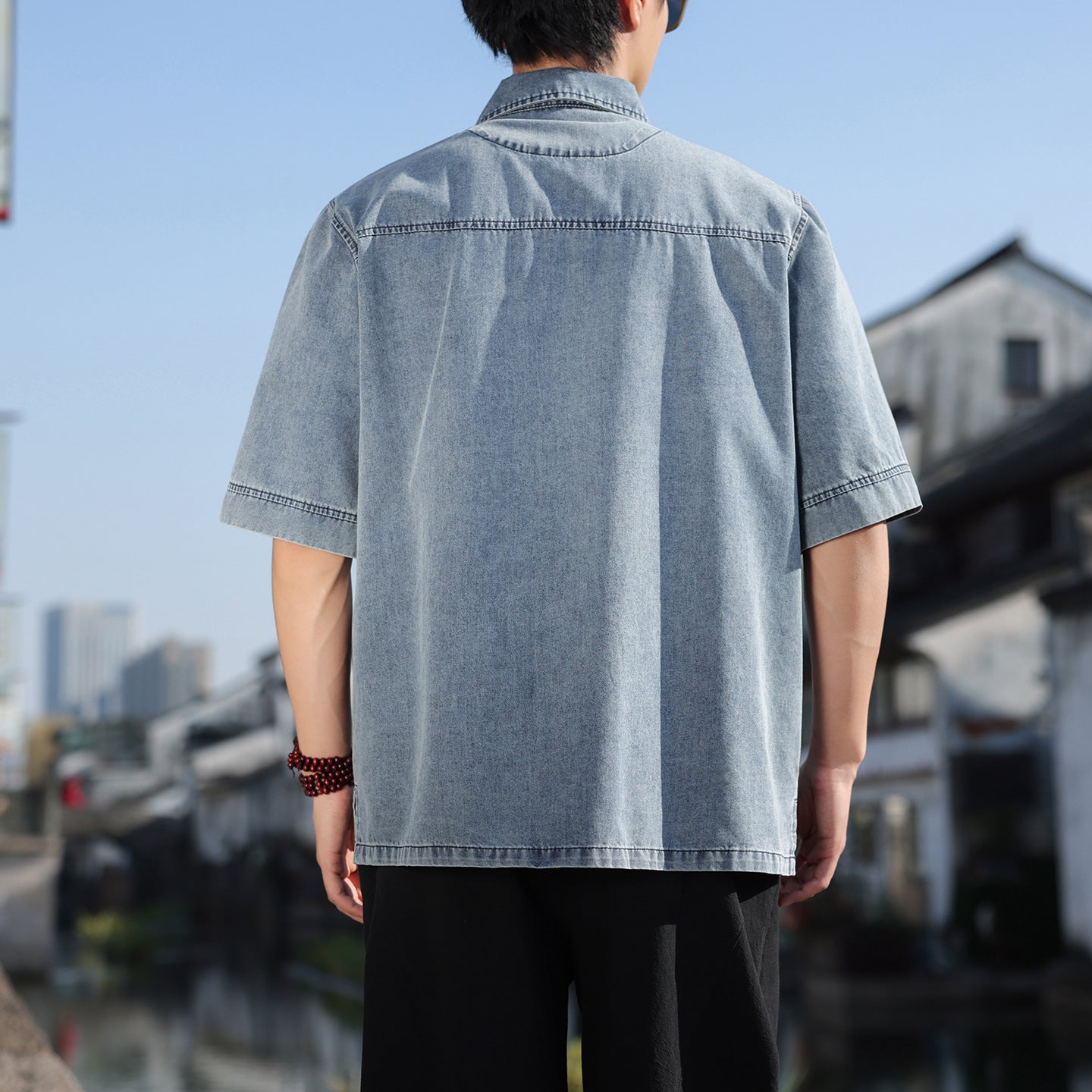 Chinese-style Mens Casual Loose-fit Large-size Vintage Fashion