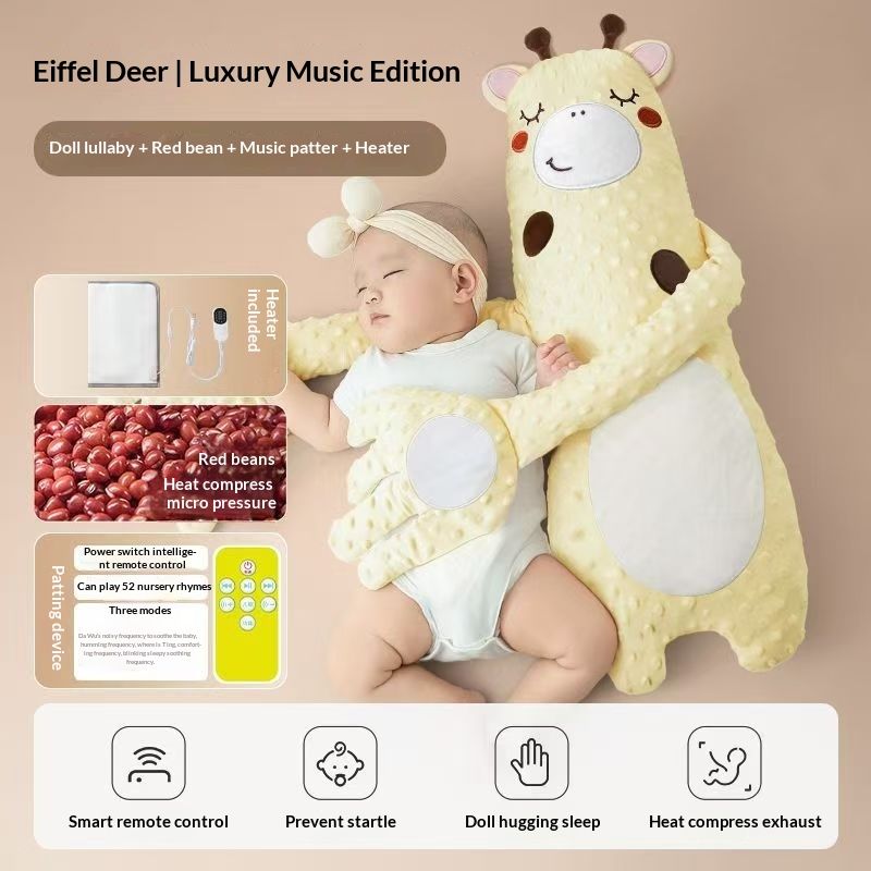 Smart Baby Soothing Device With Lullabies Anti-Jerk Long Pillow For Co-Sleeping