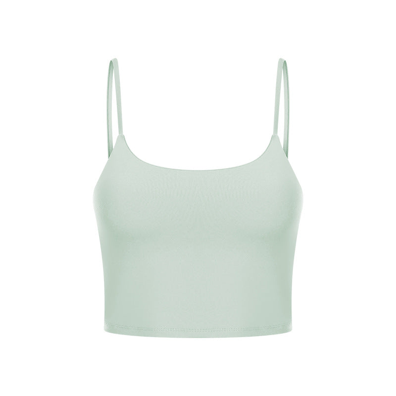 Push Up Shockproof Beauty Back Strap Sports Fitness Yoga Top With Chest Pad
