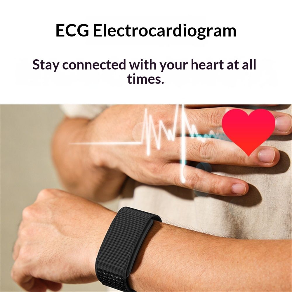 Screen-Free Bracelet ECG ECG Heart Rate Blood Oxygen Body Temperature Measurement Exercise