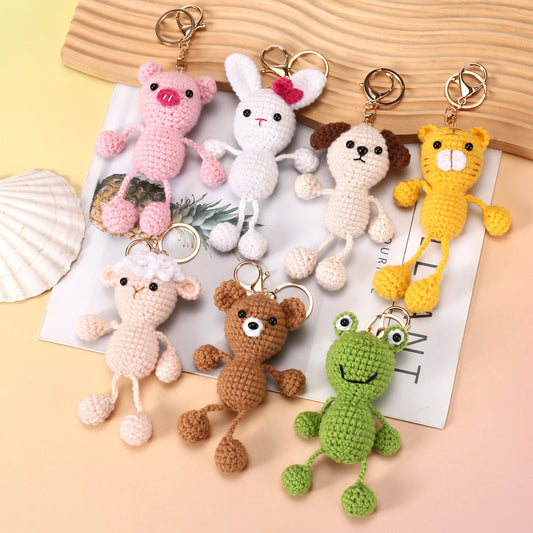 Knitted Ornament Doll Keychain Little Bear Pendant Gift