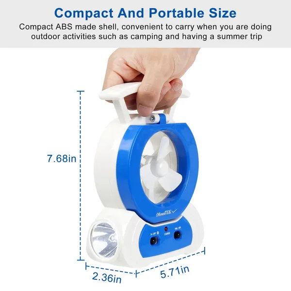 Desk Cooling Fan Adjustable LED Lamp Baby Stroller Fan