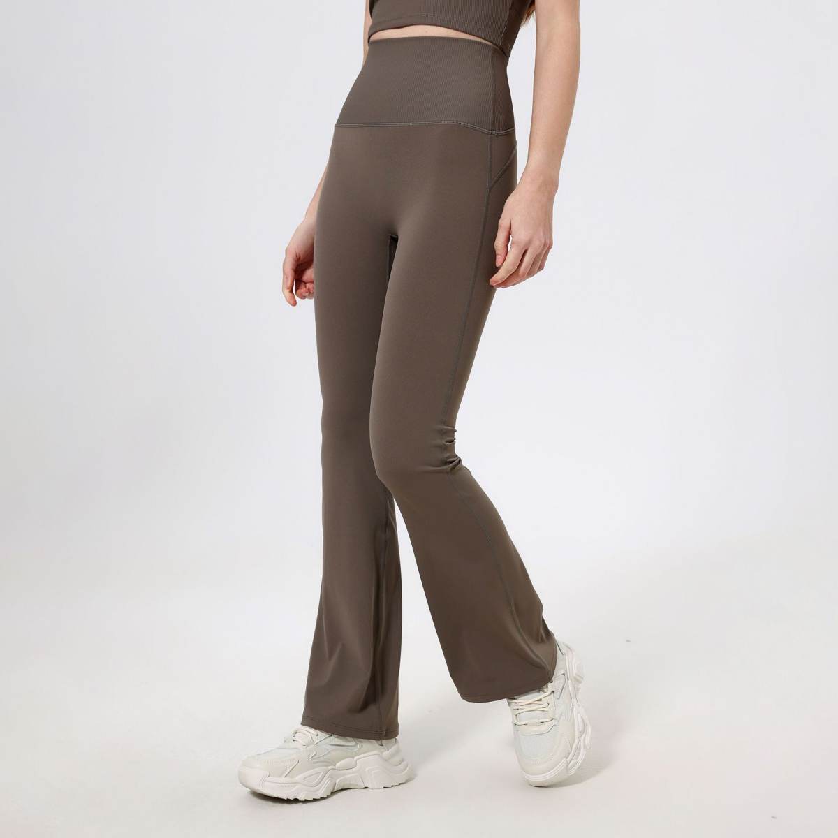 Thread High Waist Peach Hip Raise Yoga Pants Stitching Nude Feel Outer Wear