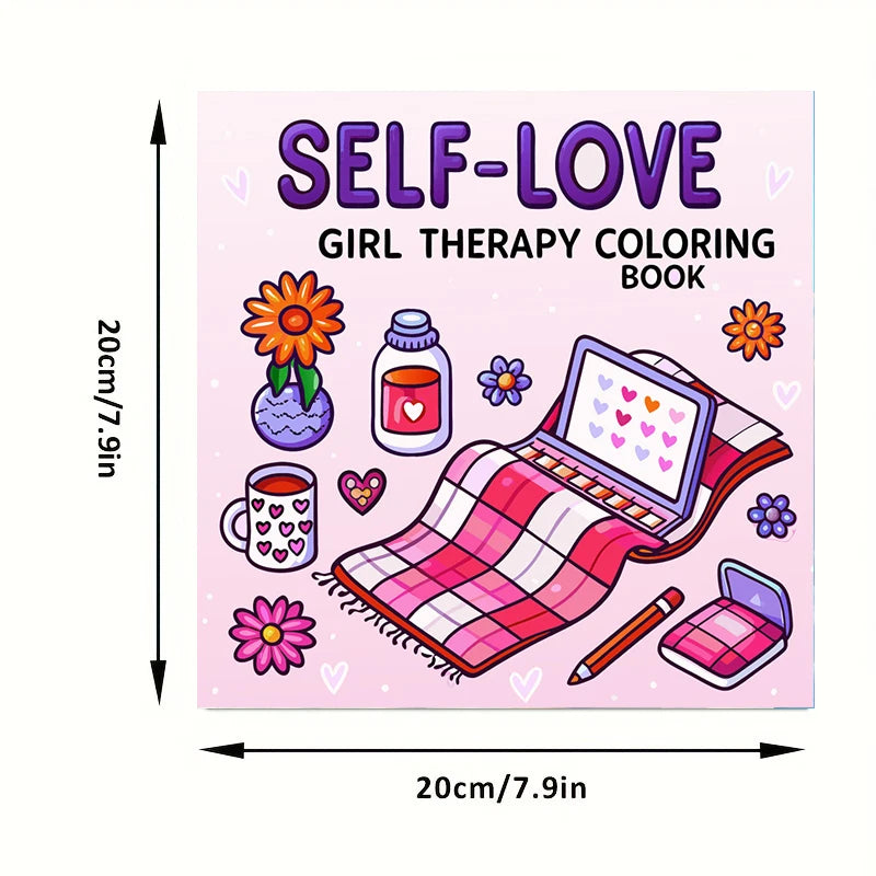 28 Pages Self Loves Coloring Book Coloring Book For Adult Stress Reduction Colouring Book Valentine's Day Gifting, Birthday Party Gift, Drawing Supplies, Christmas Gift, Back To School Supplies