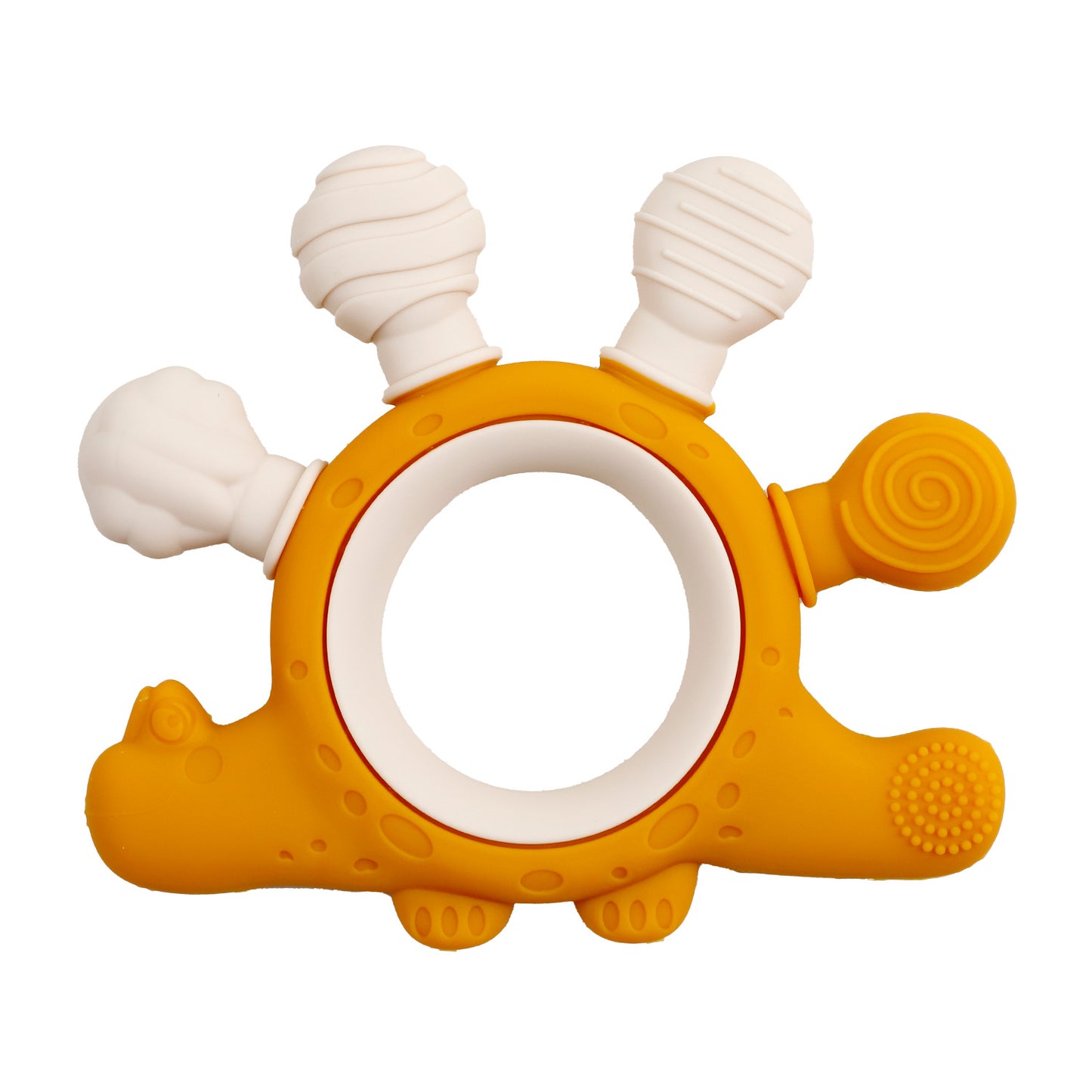 Food-grade Silicone Two-tone Dinosaur Animal Teether