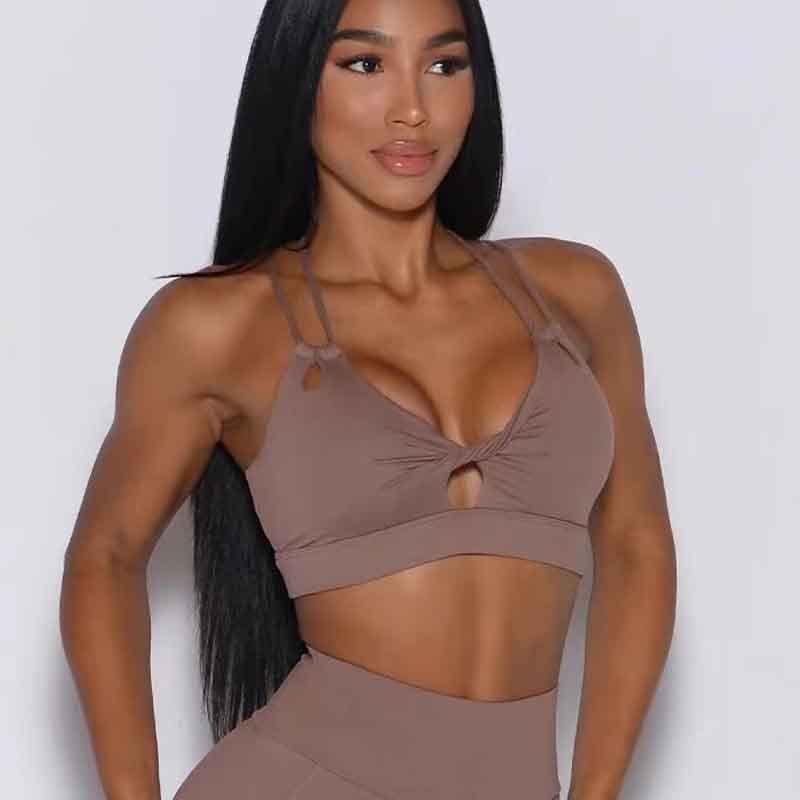 Workout Yoga Vest Women's With Chest Pad Chest-wrapped Shockproof Push Up Sports Bra
