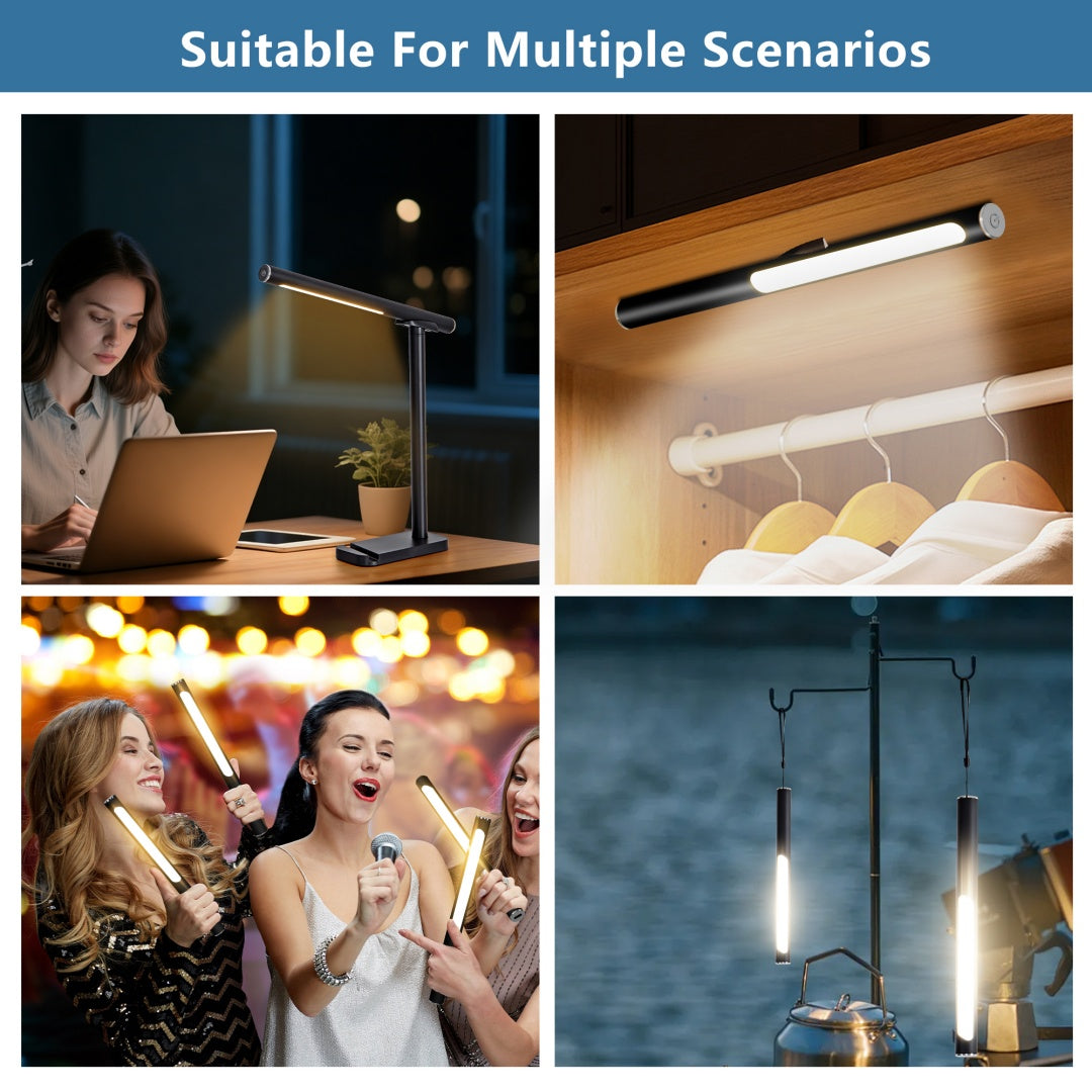 LED Desk Lamp 360 Adjustable, USB Charging Port, 5 Light Modes & Dimmable Brightness, Bedside Lamp For Reading, Craft, Work, Study Black