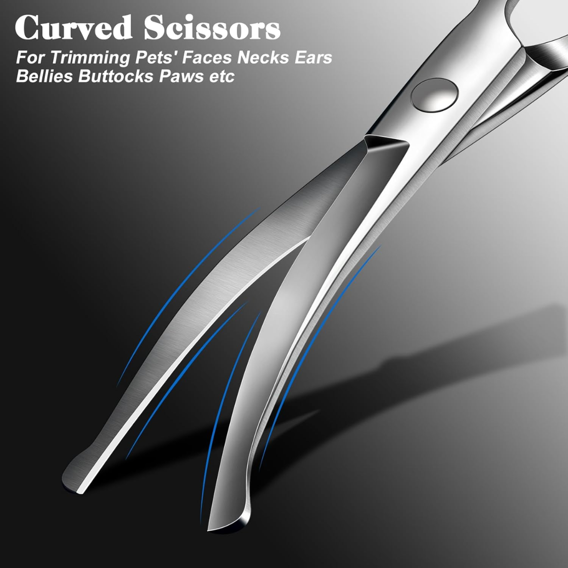 Professional 4 In 1 Dog  Cat Grooming Scissors Kit With Safety Round Tips,Sharp