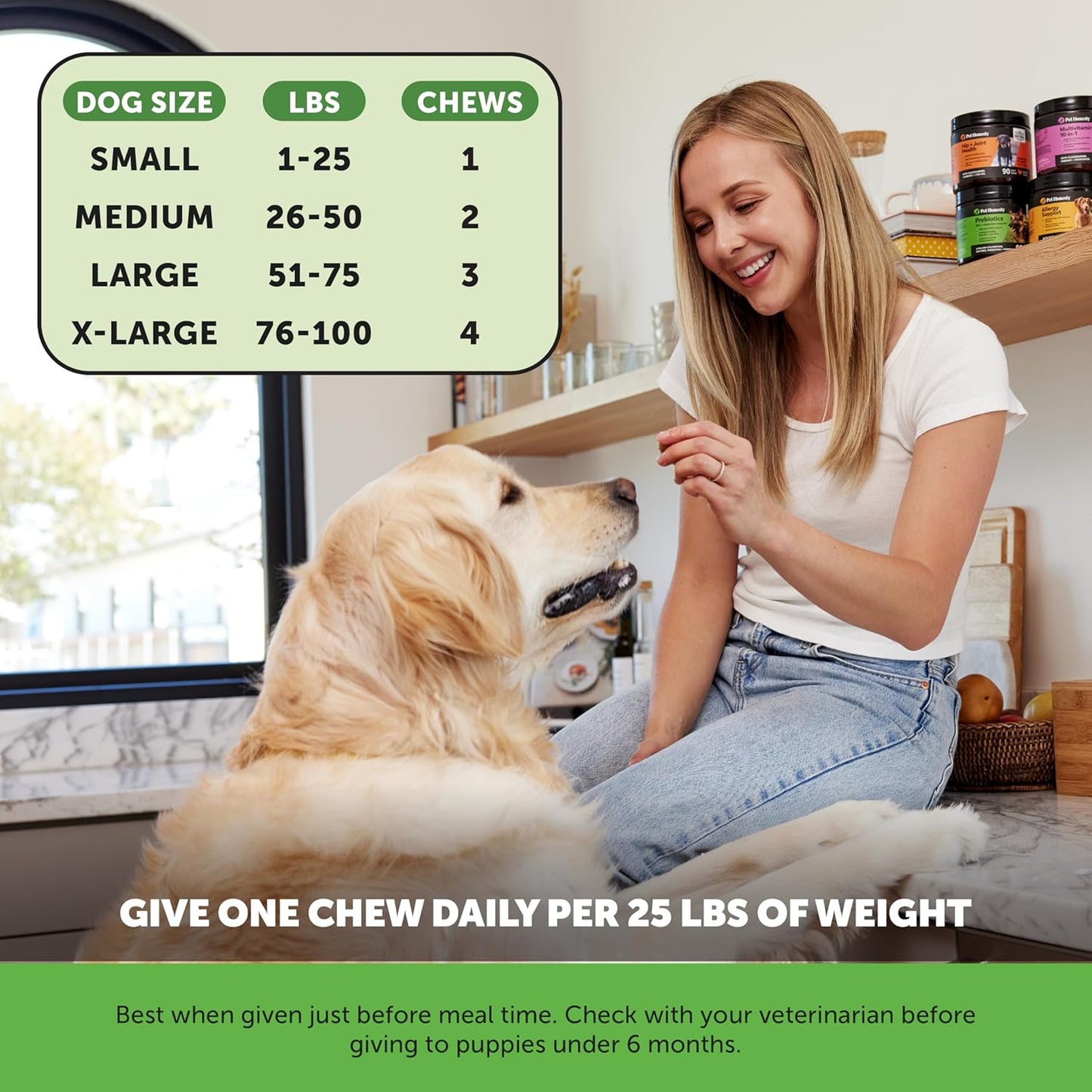 Youmile Probiotics For Dogs Soft Chews For Seasonal Allergies, Gut, And Digestive Health. Vet-Reviewed, Premium-Quality Ingredients - Supplements Dog  Vitamin Hip  And  Joint  Supplement