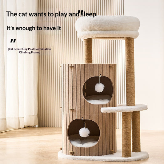 Cat Tree For Home Use, Space-saving Cave-style Cat Bed