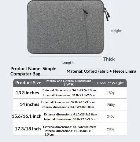 Computer Inner Bag Portable Protective Cover