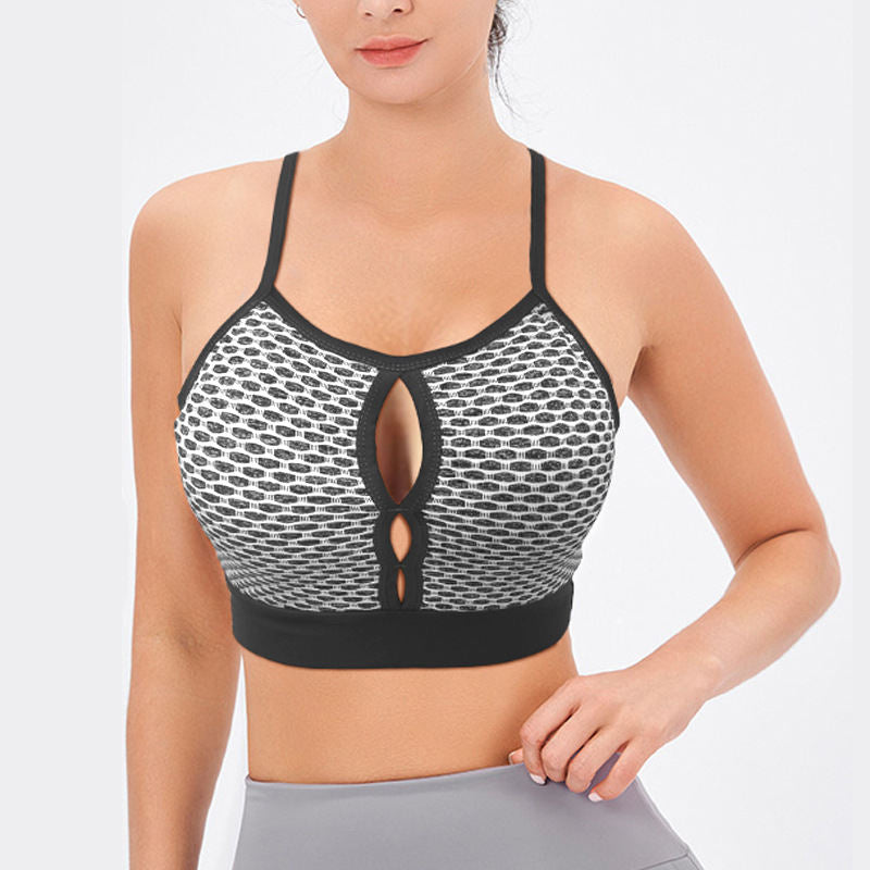 Women's Fashion Simple Honeycomb Yoga Bra