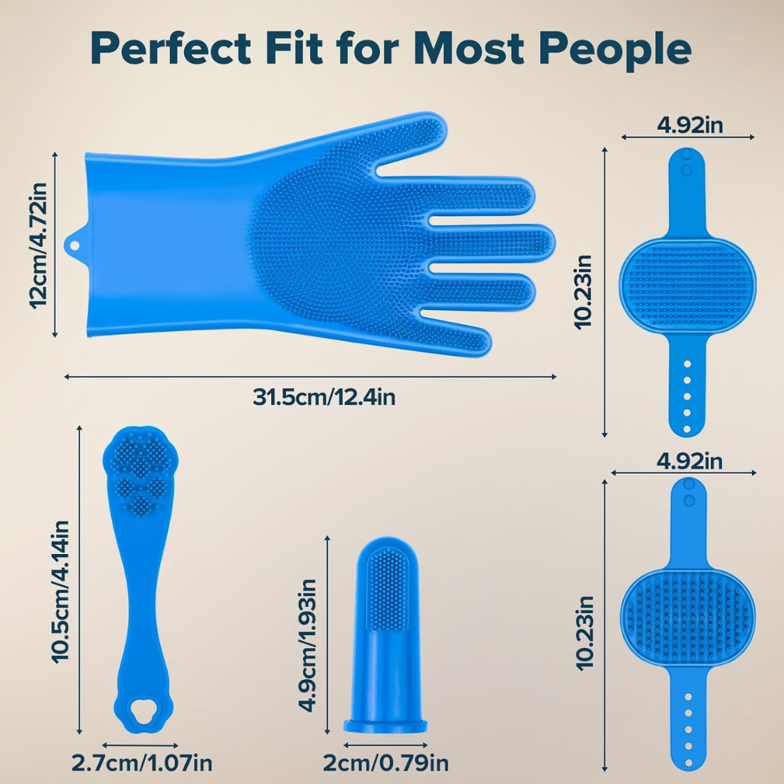 6PCS Grooming Bath Supplies For Dogs, Cats Dog Washing Gloves Dog Bath Brush Dog Shower Brush Pet Grooming Gloves Dog Grooming Kit Pet