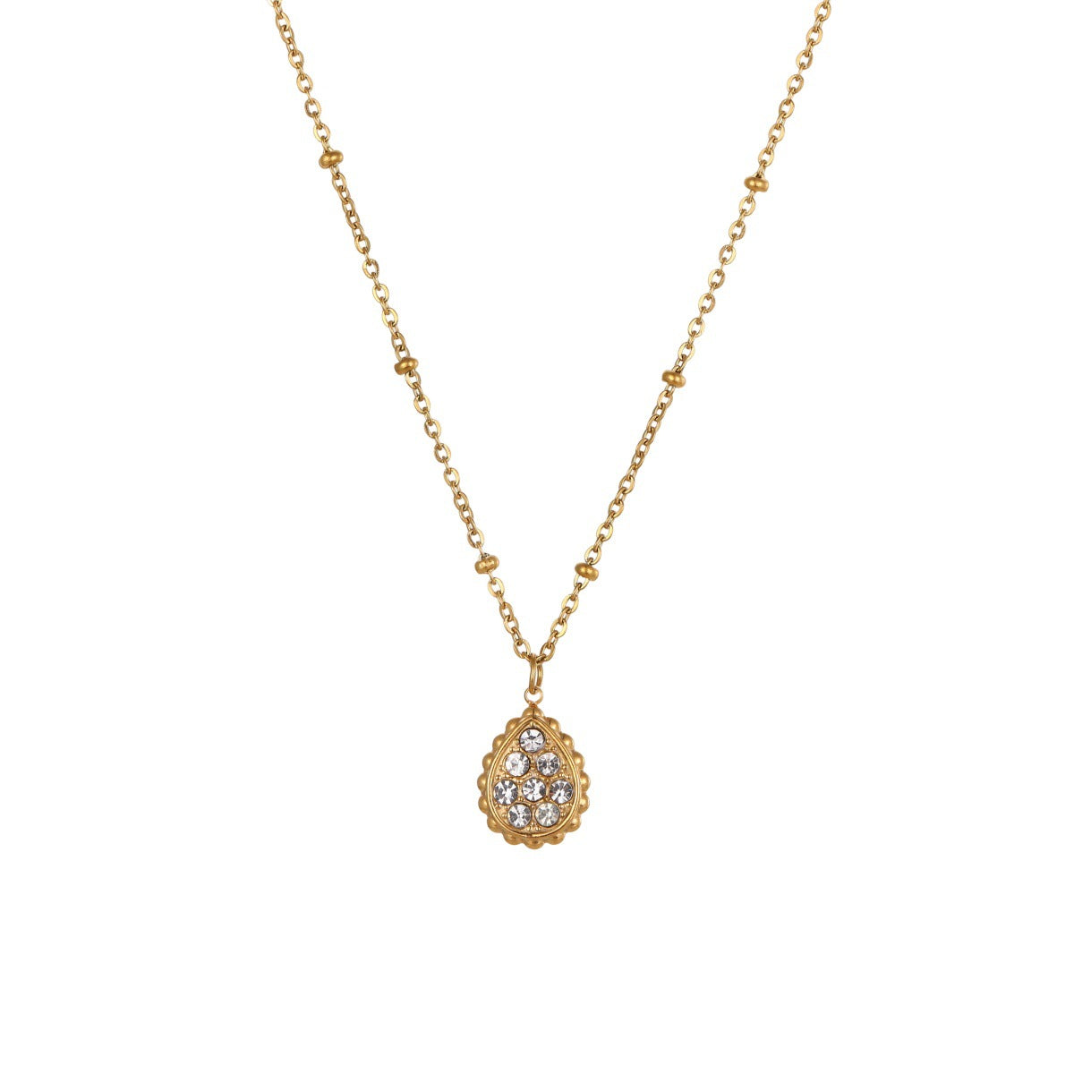 Temperament Star Moon Pendant Stainless Steel Necklace Neck Accessories