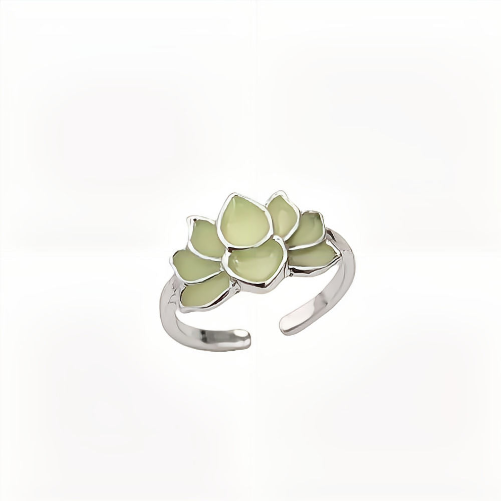 Non-fading Luminous Lotus Ring Yoga Energy Luminous