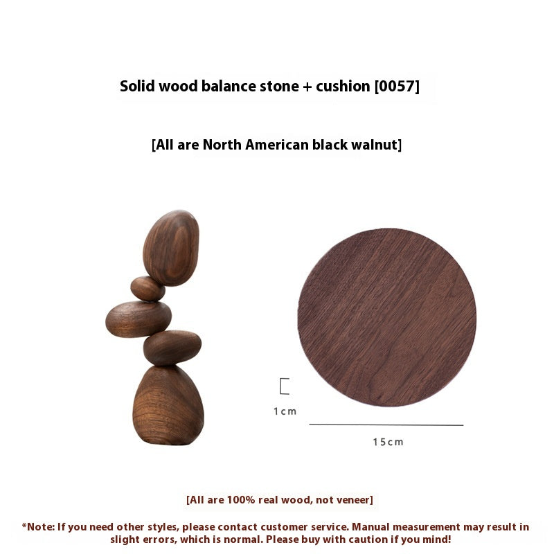 Housewarming Gift Balanced Rock Decoration Creative Wood Carving Cultural And Creative Gifts Emotional Stability Artifact Home Happiness For Friends