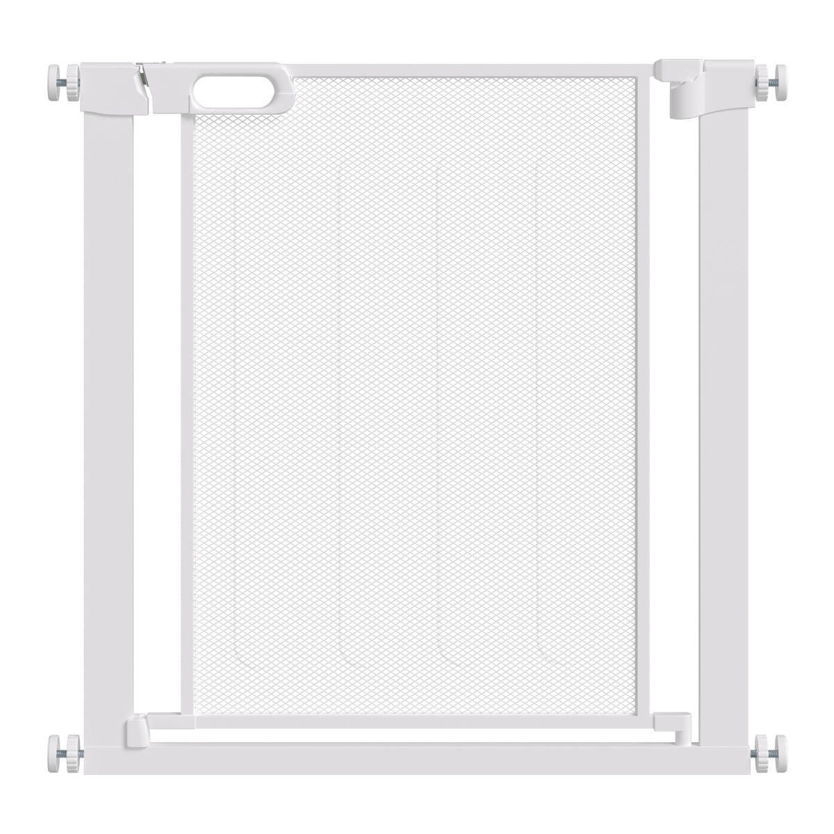 PawHut Pet Safety Gate, For Doorways, Staircases, Hallways, With 75-82cm Adjustable Width - White