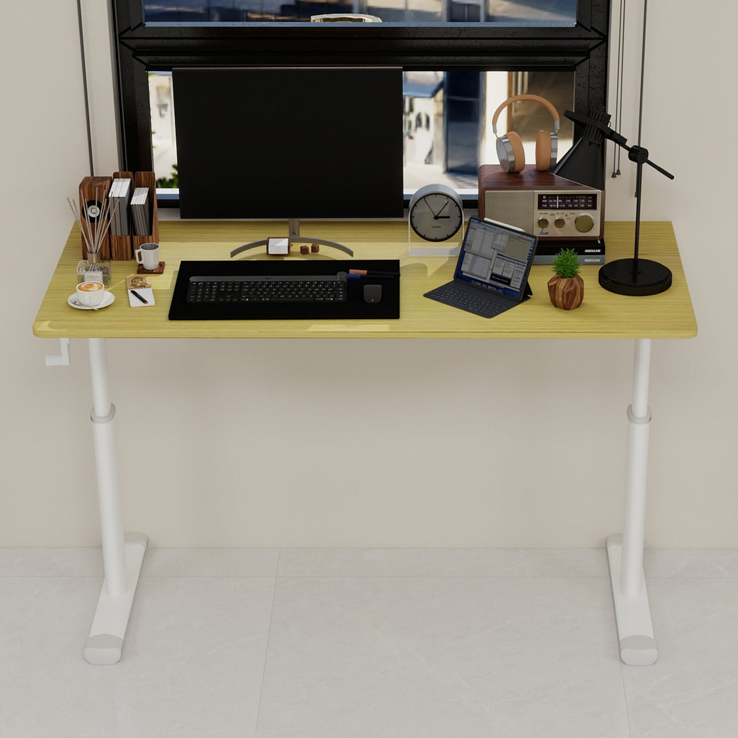 Adjustable Study Desk For Kids & Adults - Height-Adjustable, Multi-Purpose Home-Office Desk, Compact Design