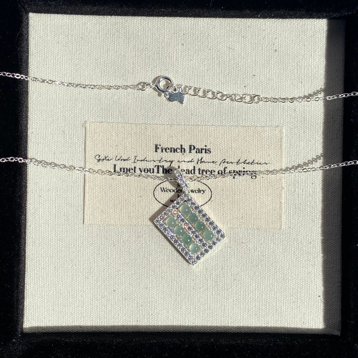 1pc 999 Sterling Silver Diamond-Encrusted Jade Abacus Pendant Necklace, Luxurious Chinese Style, Perfect For Daily Wear & Valentine's Gifts