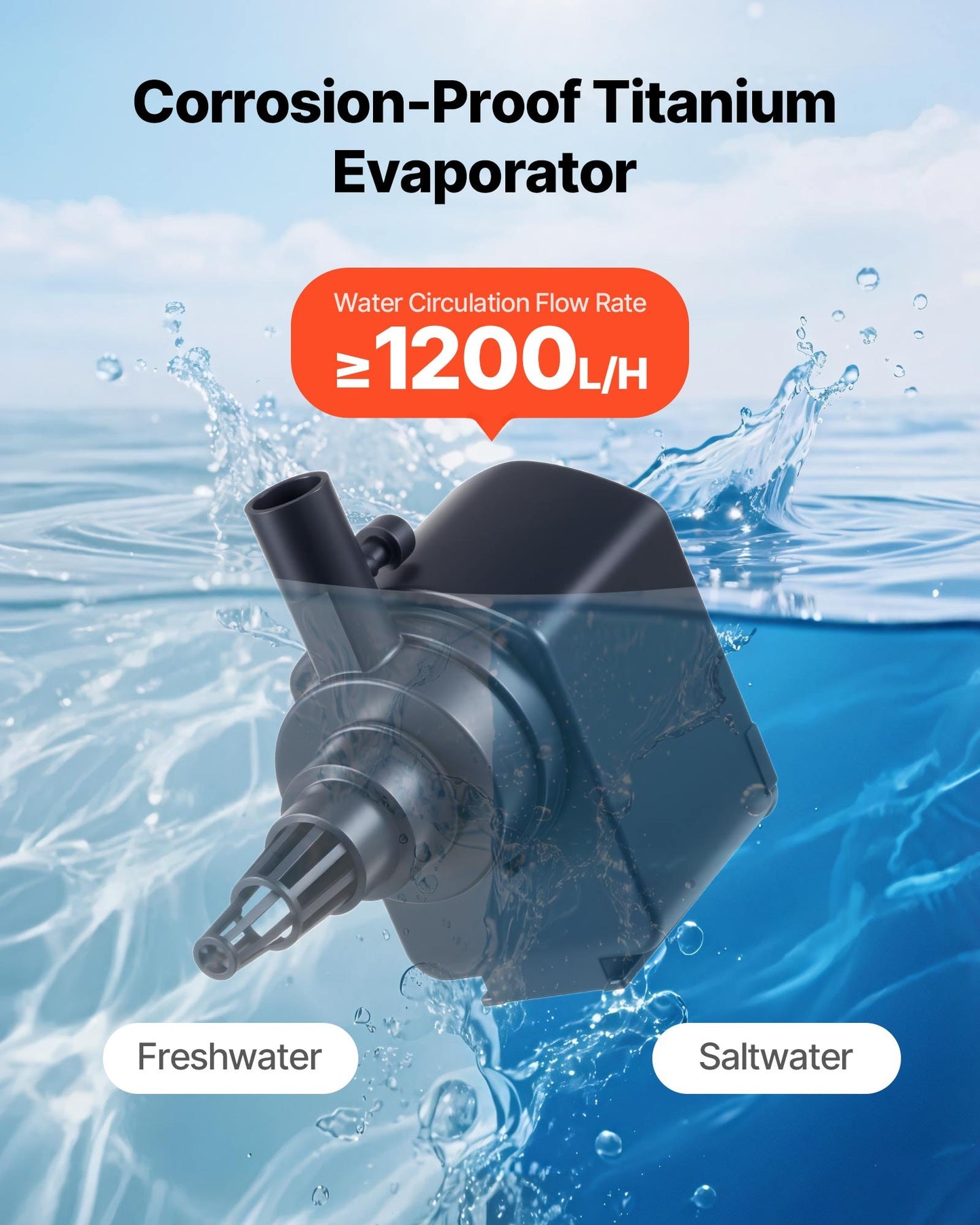 Aquarium Chiller 92 Gallon, 1/4 HP Water Chiller For Hydroponics, Fast Cooling For Fish Tank,Axolotl,Coral Reef,Quiet Refrigeration Compressor, Titanium Evaporator,Complete Fittings
