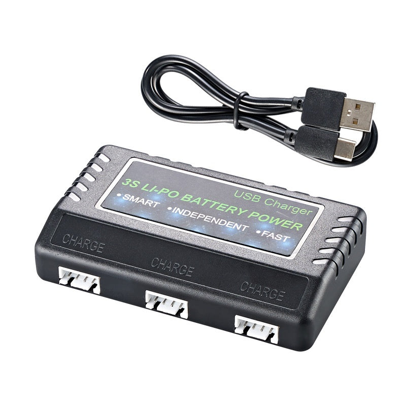 111V Charger One Charge Three Gun Mold 3S Lithium Battery Charging Full Power Turn Light Balance Charging Case