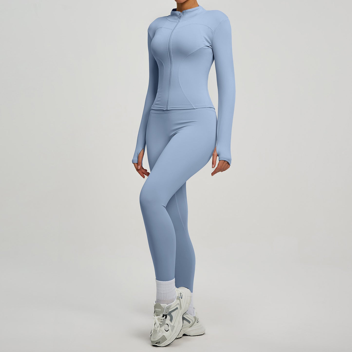 Fitness High-waist Butt-lifting Running Two-piece Set