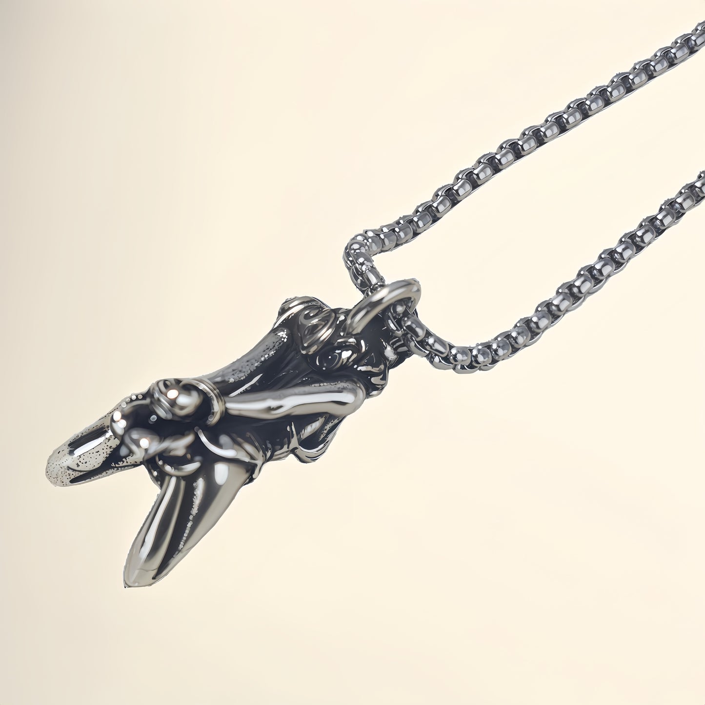 Men BDSM-inspired Kinky Pendant Necklace, Copper With Silver Plating, Gothic  Jewelry, Statement Fashion Accessory