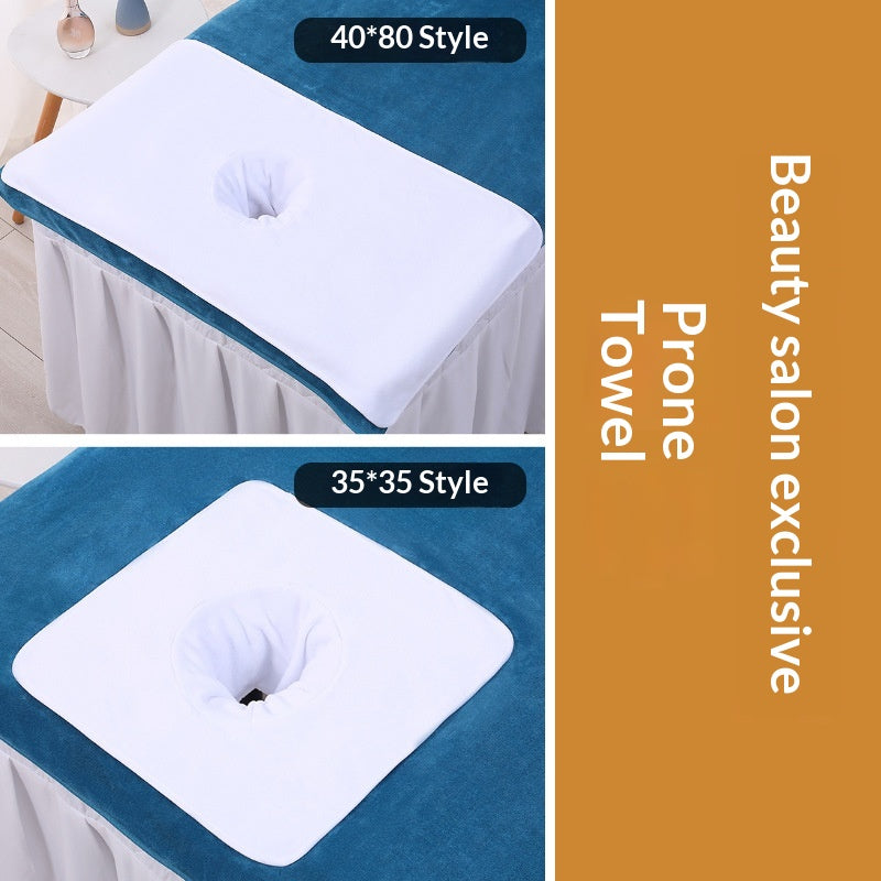 Beauty Salon Hole-Punched Lying-Down Towel For Massage