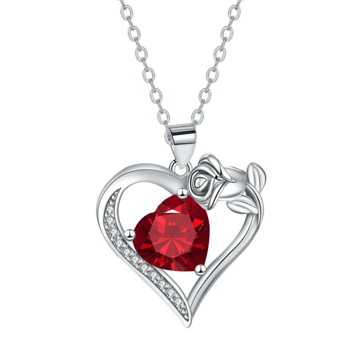 Heart-shaped Accessories Elegant Rose Lovers Women's Necklace