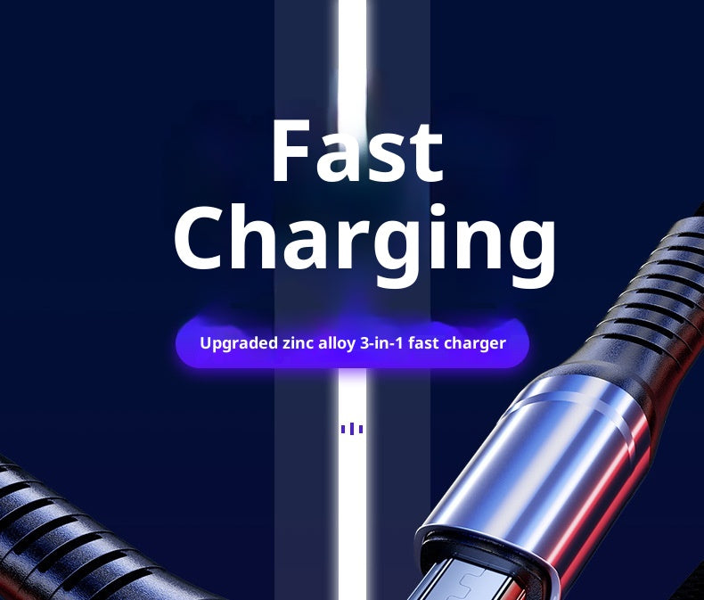 Business High-end 240W Super Fast Charging One-to-three Charging Cable