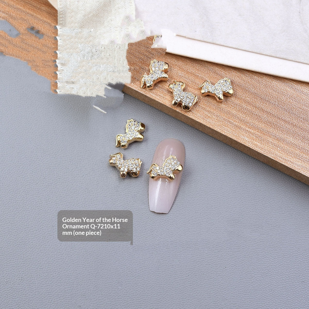 Copper-inlaid Zircon Metal Nail Art Rhinestone Accessories