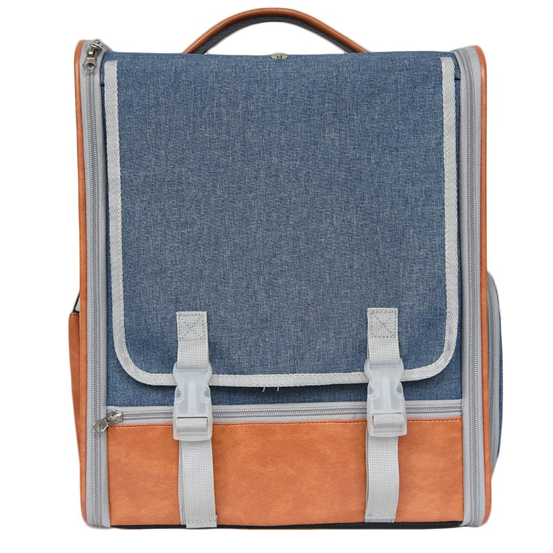 Non-deforming Portable Pet Backpack For Cats On The Go With Shoulder Straps