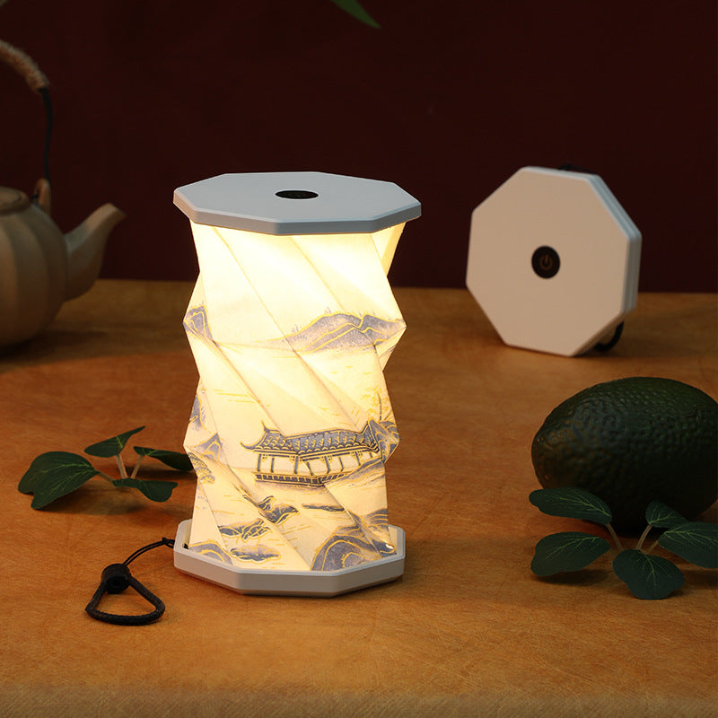 Creative Gift Folding Rotating Lamp