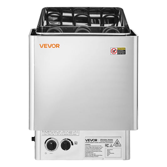Sauna Heater, 4.5KW 240V Electric Sauna Stove, Dry Steam Bath Saunas Stove With Pre-Drilled Bracket, Fit 105 To 210 CU.FT Saunas Rooms, Steam Bath Stoves For Home, Commercial, Leisure Venues