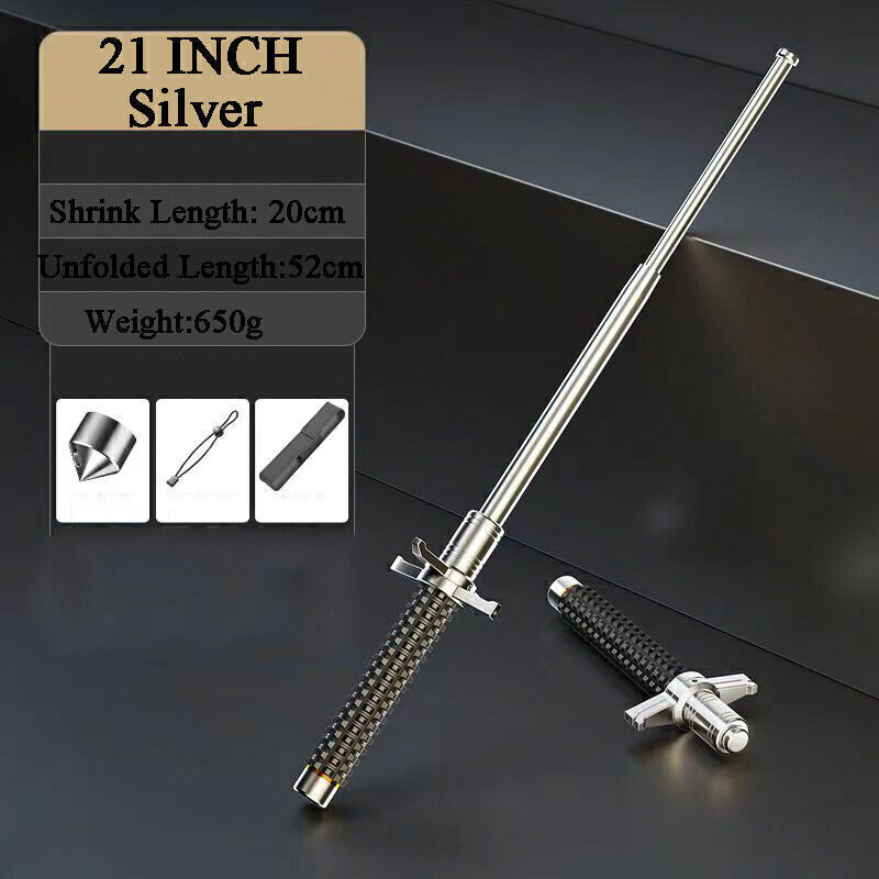 Outdoor Tactical Trekking Poles Retractable Camping Hiking Survival Stick Tools