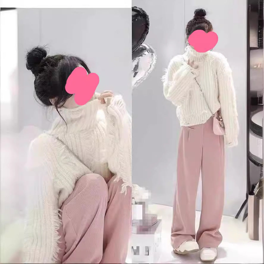 Thickened Gentle Style Korean Knitted Top