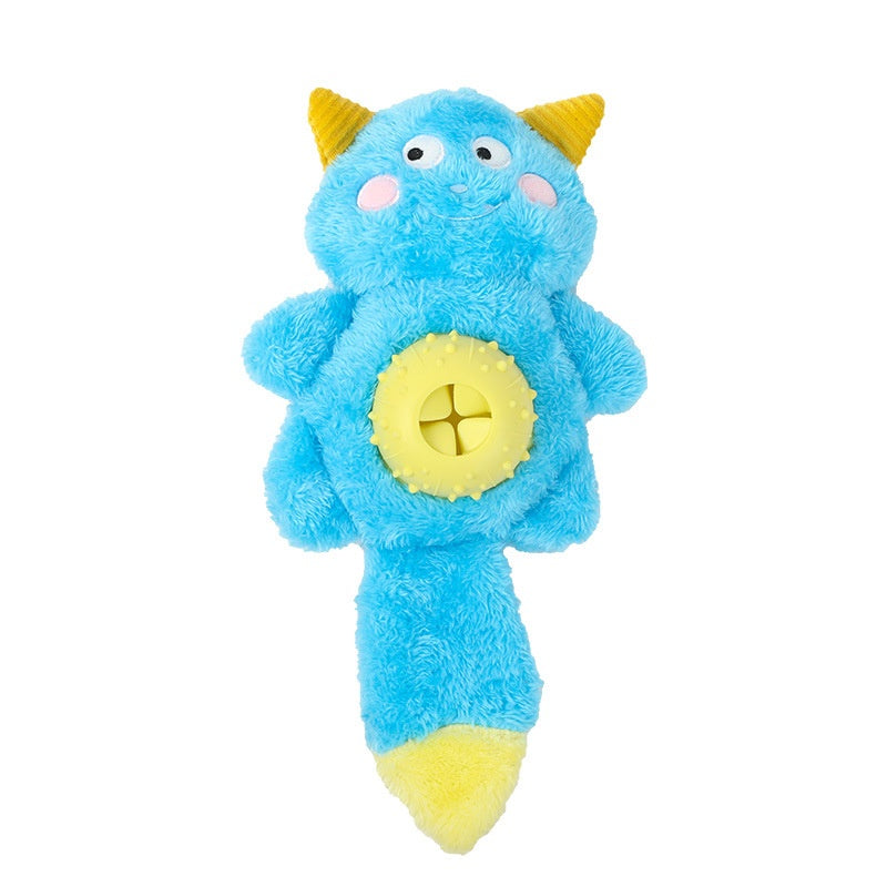 Little Monster Plush Sounding Toy Dog Food-Hiding Chewable Teether